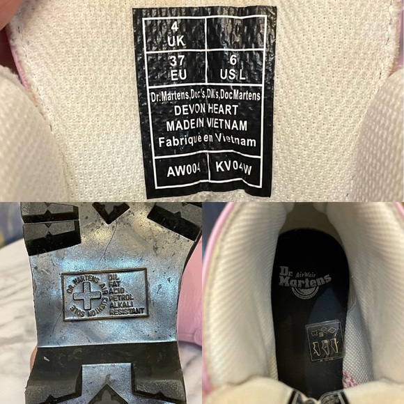 Dr. Martens Devon Heart Leather Platform Boots Buckle Pink Lavender 6 GUC - Picture 8 of 13